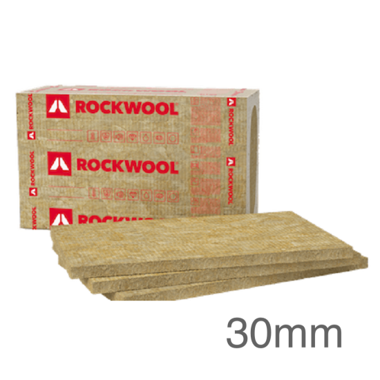 30mm Rockwool Frontrock S External Wall Insulation Slab - 1000mm x 600mm (pack of 10)